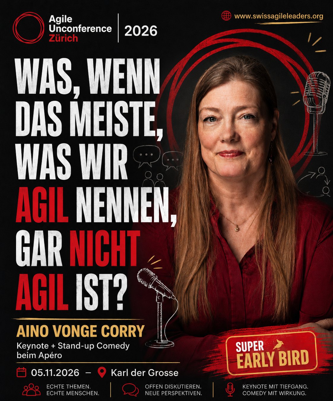 Aino Vonge Corry, Keynote der Agile Unconference Zürich 2026